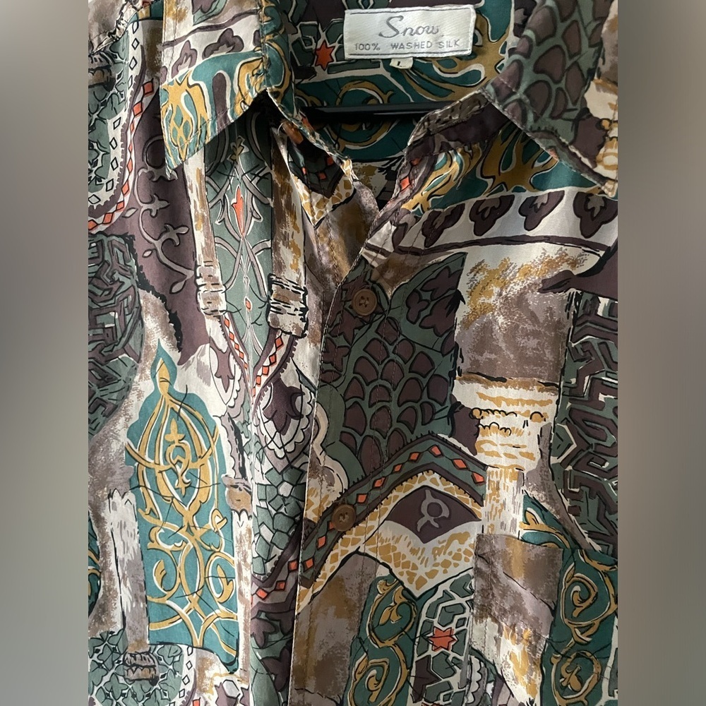 Silk Button Down - image 7